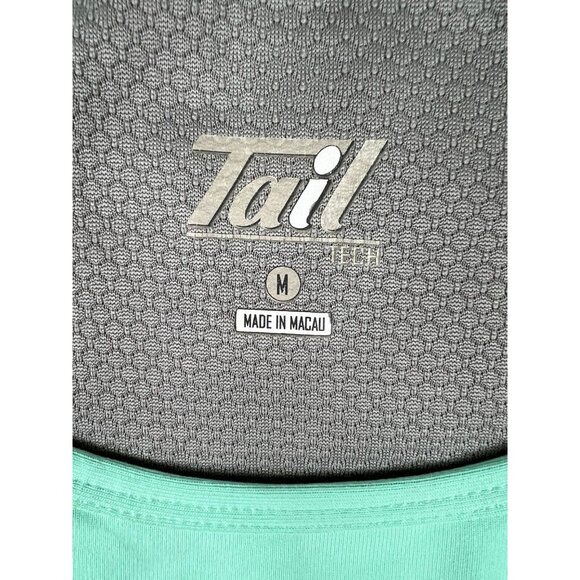 Tail Tech Tennis Golf Dress Gray Turquoise Stretch Medium Lightweight Activewear - Picture 7 of 10
